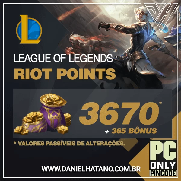 Gift Card League of Legends R$100 Reais - R$100,00
