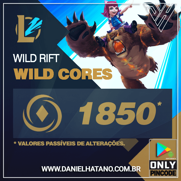 LOL: Wild Rift - 1.850  Wild Cores